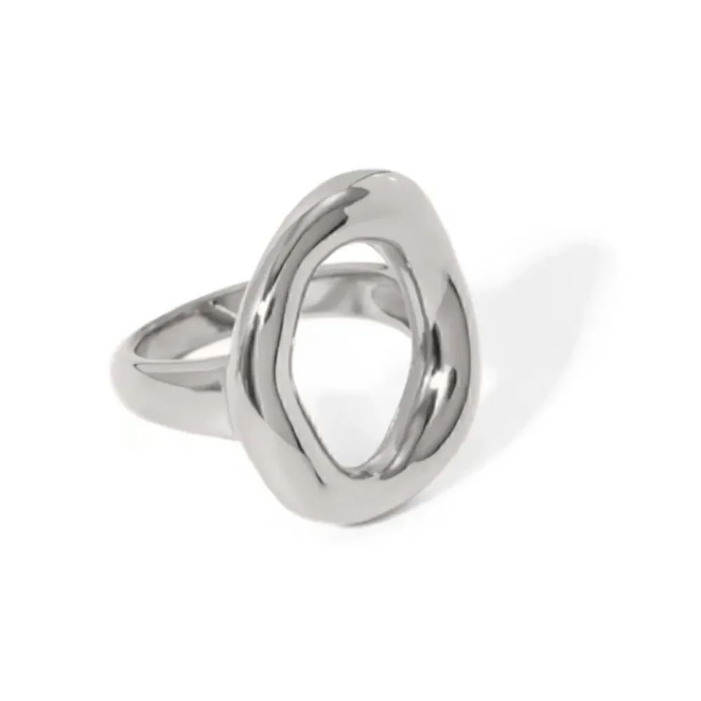 Silver geo ring M375